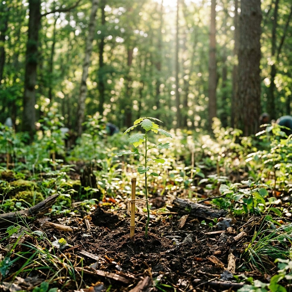 Plant 10,000 trees to restore a damaged forest